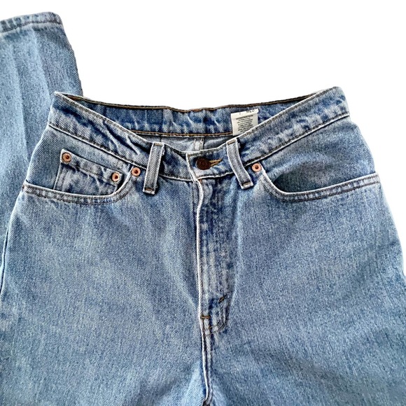 Vintage 90s Levi’s 512 Slim Fit Tapered Leg 7 MED/27" Waist Blue Jeans Denim - Picture 3 of 11